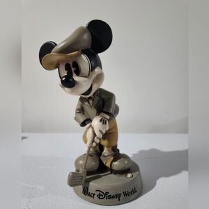 Vimtage Walt Disney World Parks Mickey Mouse Golf Golfer Bobblehead 8"